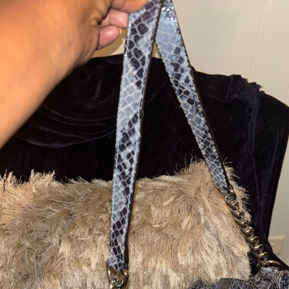 Michael Kors Hamilton Gray Python Print Tote - image 8